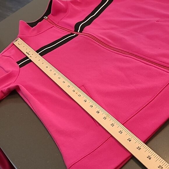 Kim Roger's  sz L Activewear pink & black Activewear jacket, zip front - Picture 5 of 9